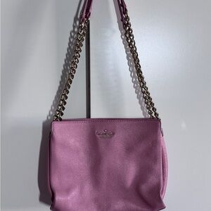 Kate Spade New York Pink Leather Chain Shoulder Bag